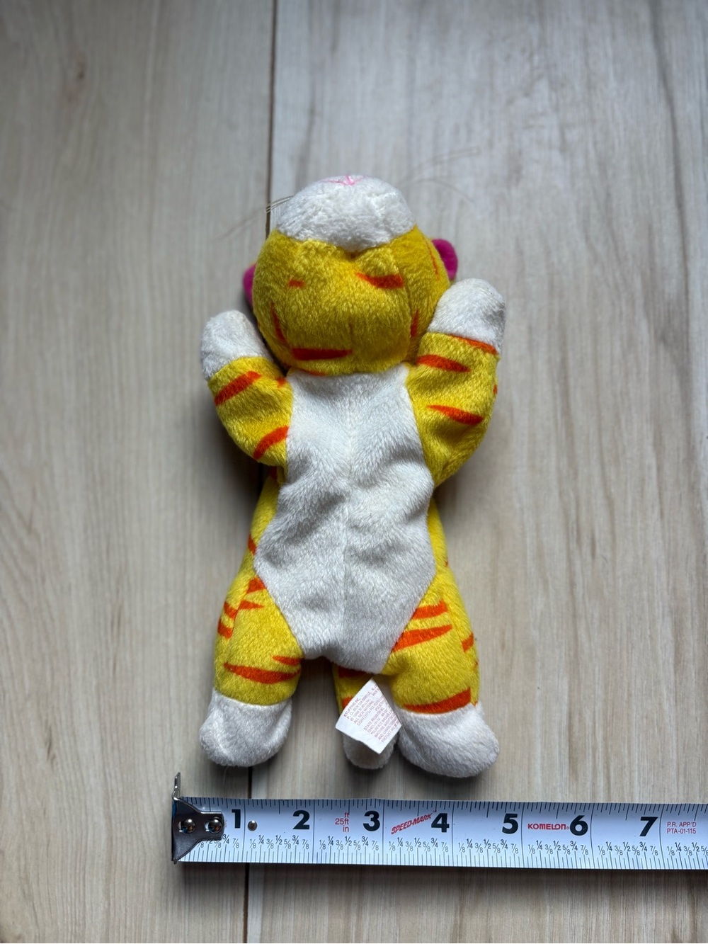 Vintage Lisa Frank Sunflower Yellow Orange Tabby Cat Plush Bean Bag Toy 8” - Picture 8 of 9